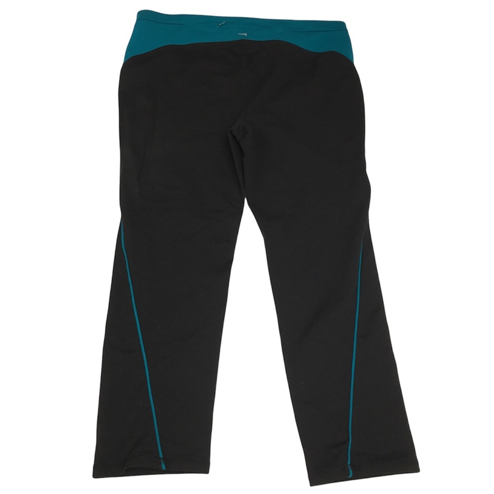Gap Women´s GFast Black/Turquoise Crop Capris, Size M